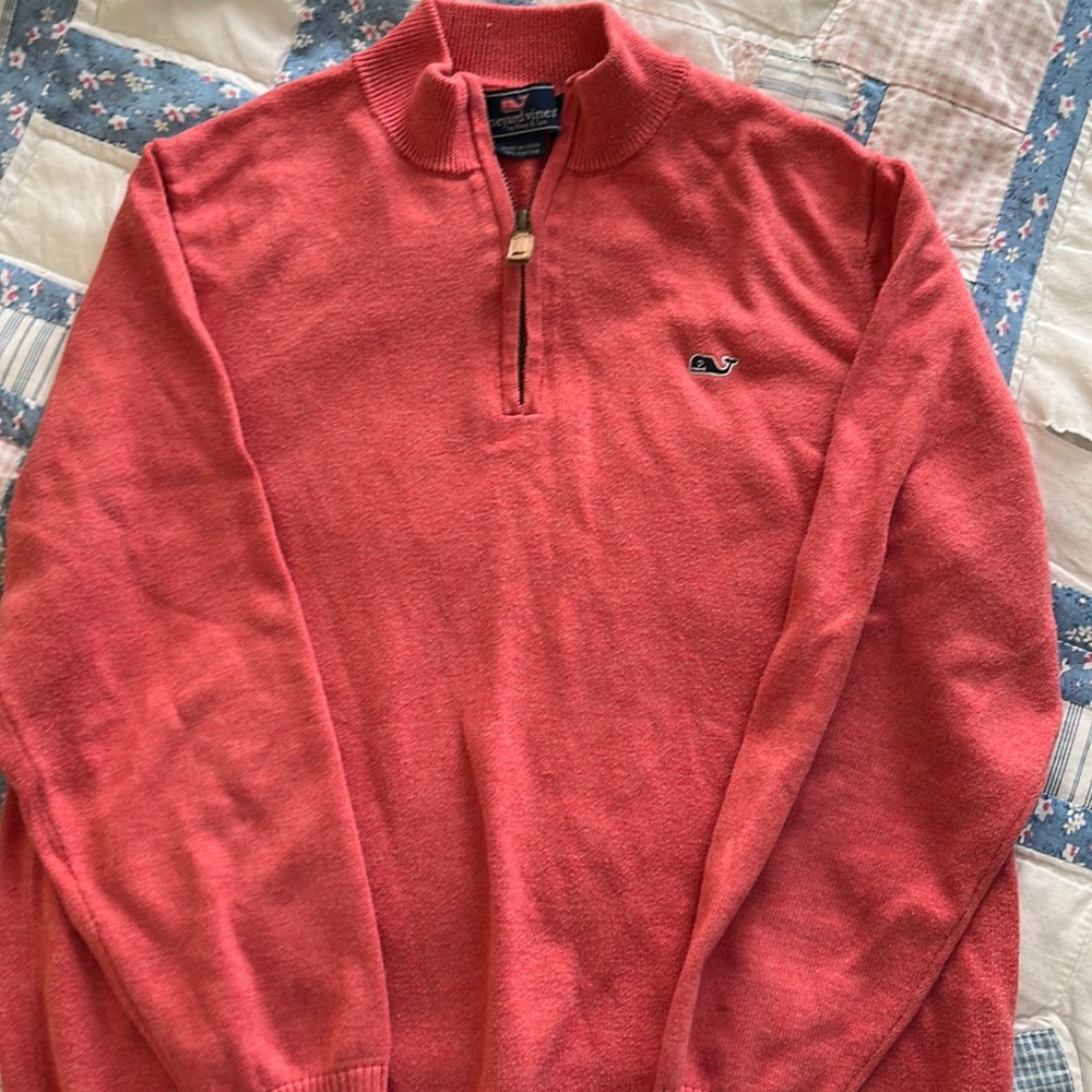 Vineyard Vines Boys 3/4 Zip Pullover Sweater, size M 12-14